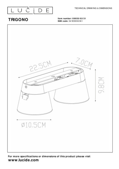 Спот LUCIDE TRIGONO 09935/02/31