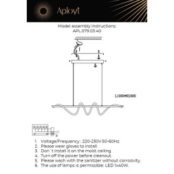 Подвесной светильник APL.079.03.40 APLOYT Franka