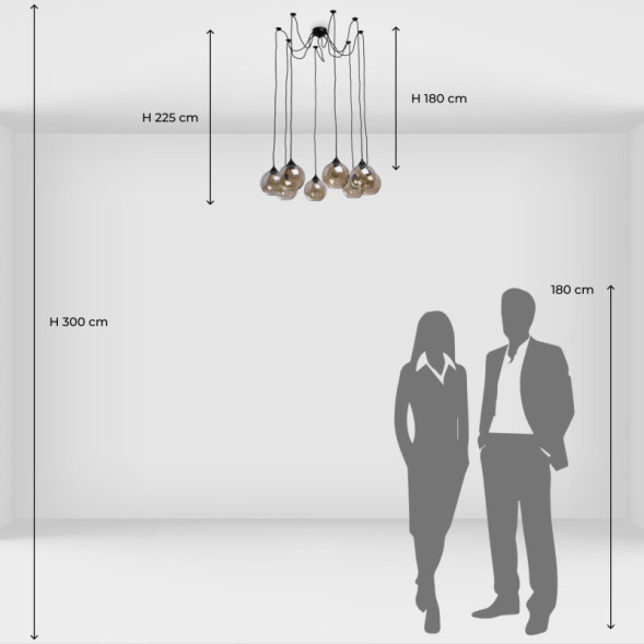 Подвесная люстра DeMarkt Фьюжен 392016208