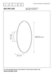 Бра LUCIDE EKLYPS LED 46201/08/02
