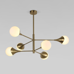 Люстра на штанге Eurosvet 60168/6 латунь CALYX