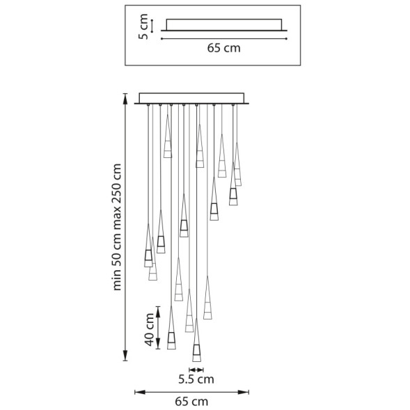 Каскадная люстра Lightstar CONE 757161