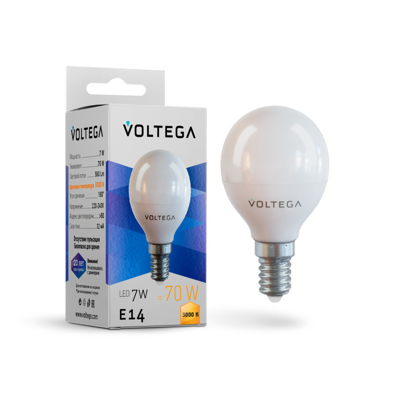 Светодиодная лампа Voltega 7242 Globe 7W