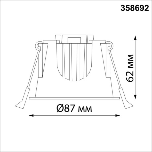 Встраиваемый точечный светильник Novotech KNOF 358692