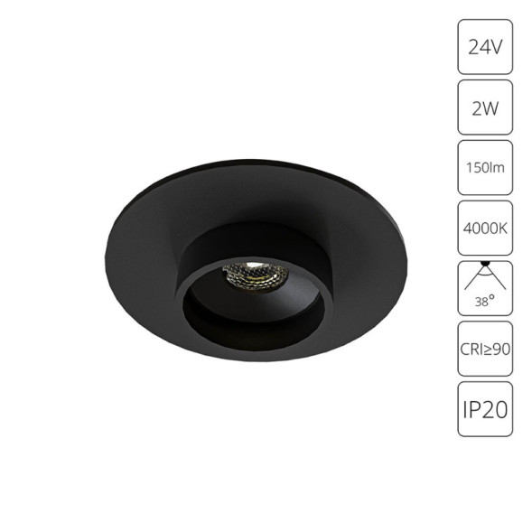 Встраиваемый точечный светильник ARTE Lamp PRESTO A6182PL-1BK