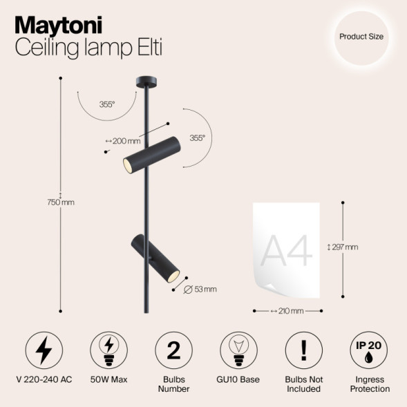 Спот Maytoni Technical Elti C021CL-02B