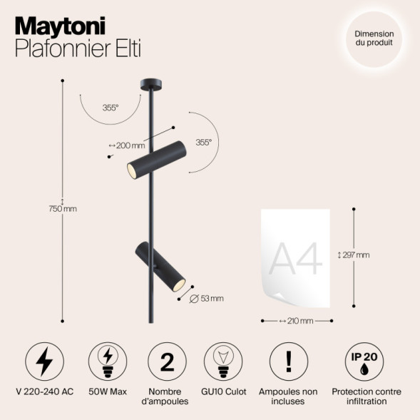 Спот Maytoni Technical Elti C021CL-02B