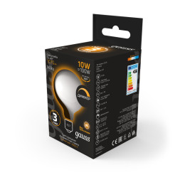 Светодиодная лампа Gauss 187202110-D 10W 220V 1070lm E27 белый (теплый)