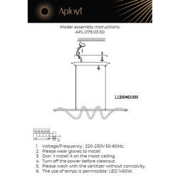 Подвесной светильник APL.079.03.50 APLOYT Franka