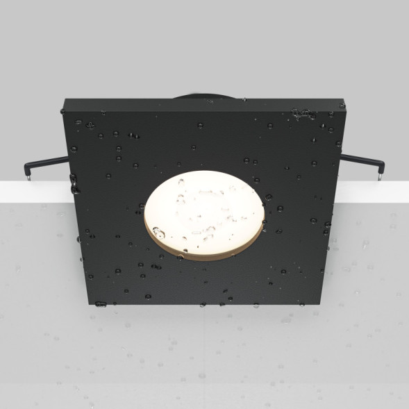 Точечный влагозащищенный светильник Maytoni Technical Stark DL083-01-GU10-SQ-B