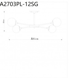 Люстра на штанге ARTE Lamp MARCO A2703PL-12SG