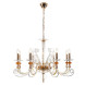 Подвесная люстра Crystal Lux CATARINA SP8 V2 GOLD/TRANSPARENT-COGNAC
