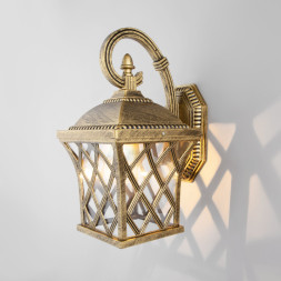 Уличный настенный светильник Elektrostandard Cassiopeya D черное золото