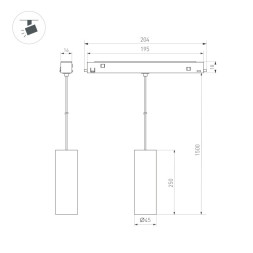Магнитный трековый светильник Arlight MAG-ORIENT 035714