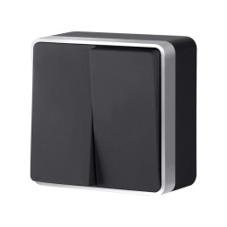 Выключатель Werkel Gallant W5020034 черный с серебром