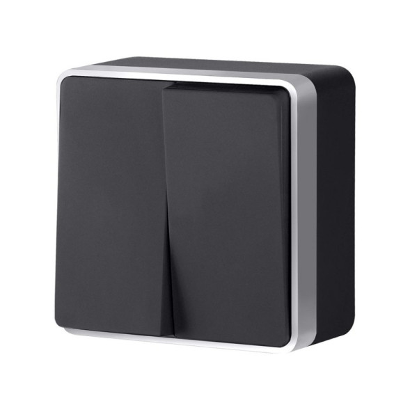 Выключатель Werkel Gallant W5020034 черный с серебром