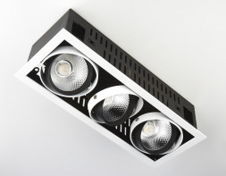 Точечный влагозащищенный светильник Ambrella Light CARDANO T813 BK/CH 3*12W 4200K