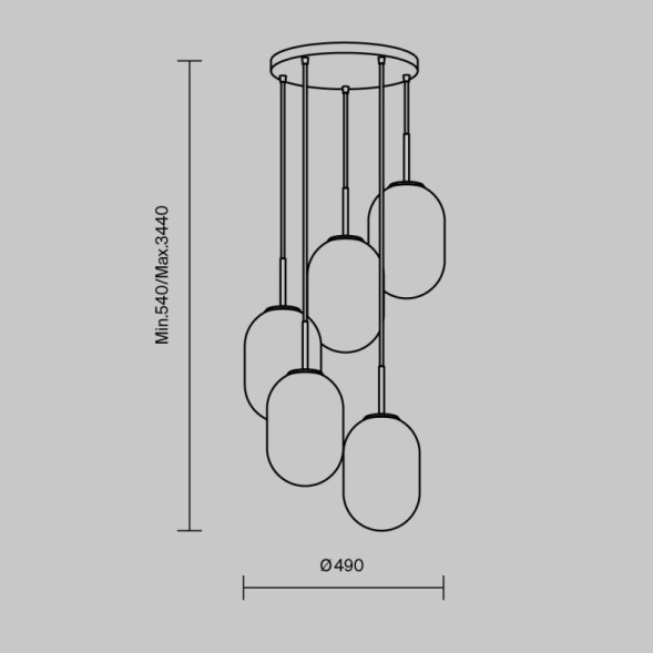 Каскадная люстра Freya Sharlot FR1012PL-05BS