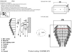 Бра Crystal Lux CHARME CHARME AP3 CHROME/TRANSPARENT