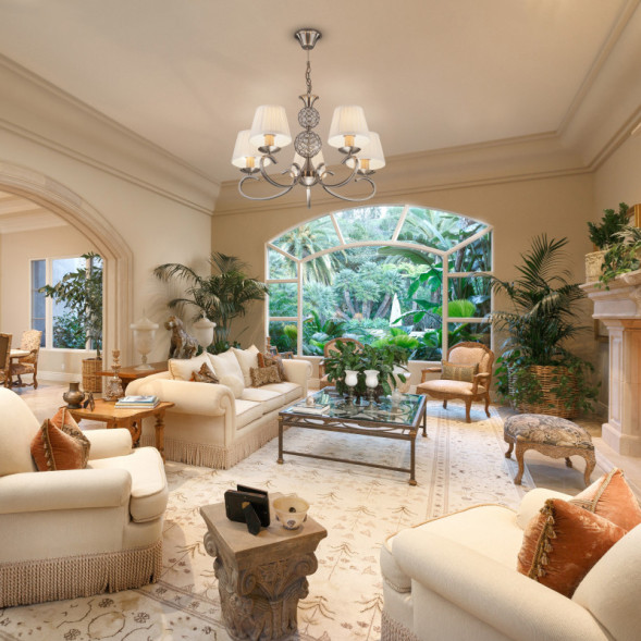 Подвесная люстра Eurosvet TESSA 60089/5 античная бронза