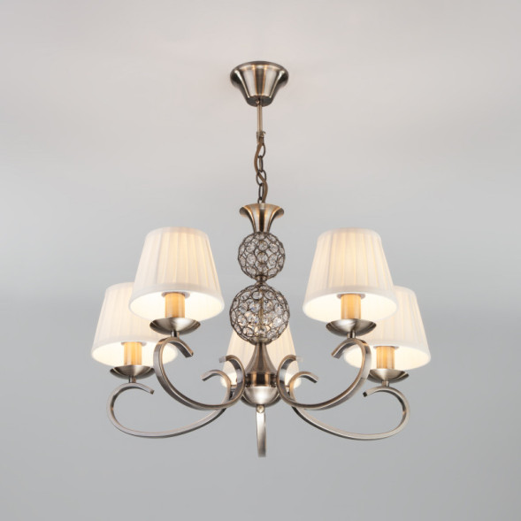 Подвесная люстра Eurosvet TESSA 60089/5 античная бронза