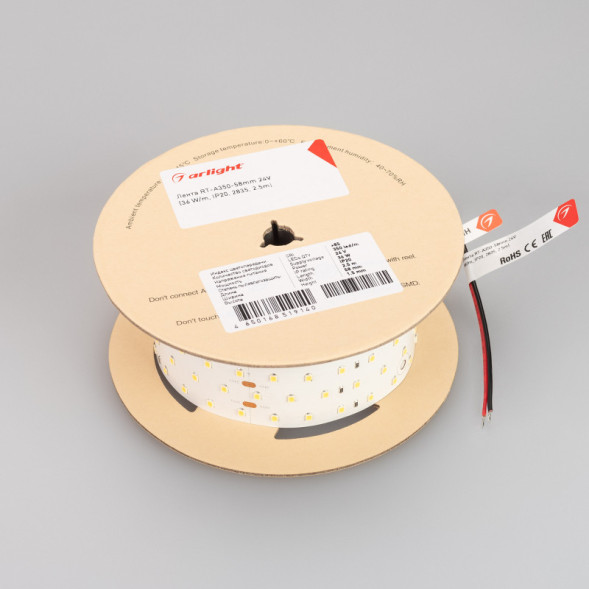 Лента Arlight RT 2-2500 2835 019080 110W 24V белый (теплый) IP33
