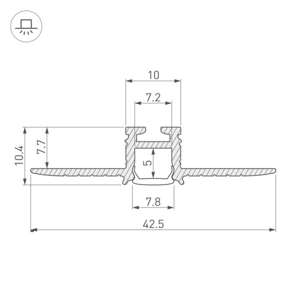 Профиль для светодиодной ленты Arlight PIK-F-HIDE 030563