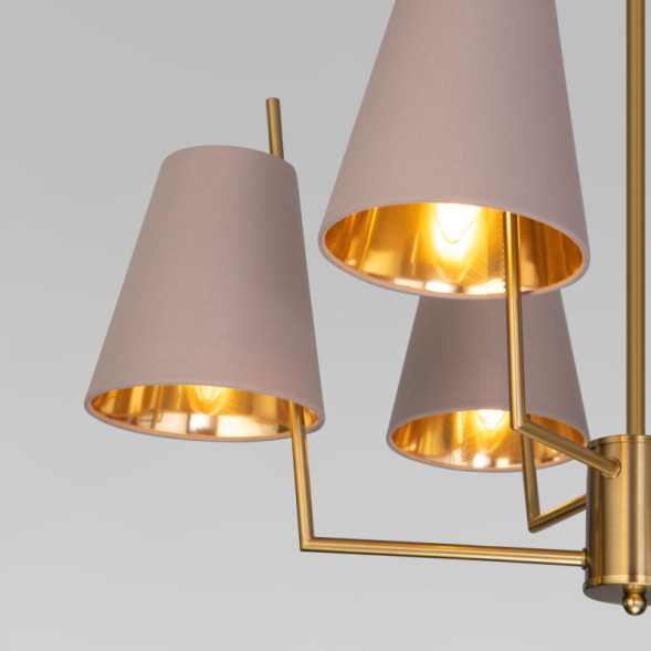 Люстра на штанге Eurosvet 60173/6 латунь Topanga