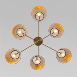 Люстра на штанге Eurosvet 60173/6 латунь Topanga