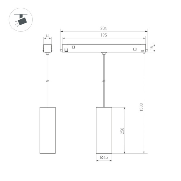 Магнитный трековый светильник Arlight MAG-ORIENT 035829