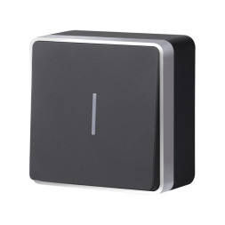 Выключатель Werkel Gallant W5010134 черный с серебром