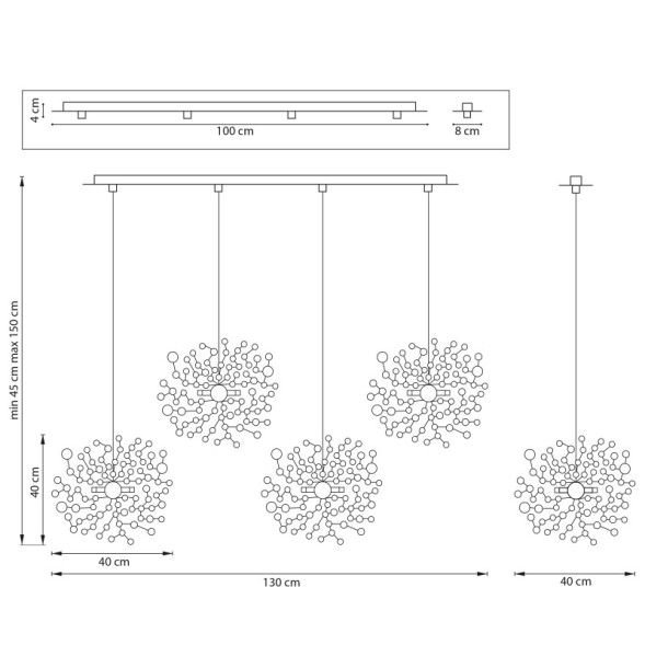 Подвесная люстра Lightstar EXTRA L4PL721132