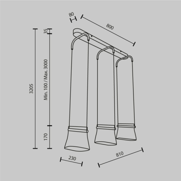 Подвесной светильник Maytoni CABARET MOD170PL-L24BS3K