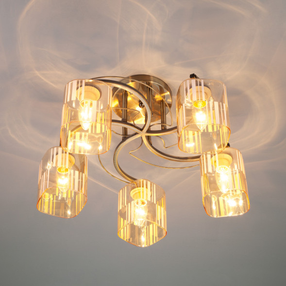 Люстра на штанге Eurosvet Susan 30124/5 античная бронза