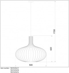 Подвесной светильник LUCIDE MANUELA 78374/50/30