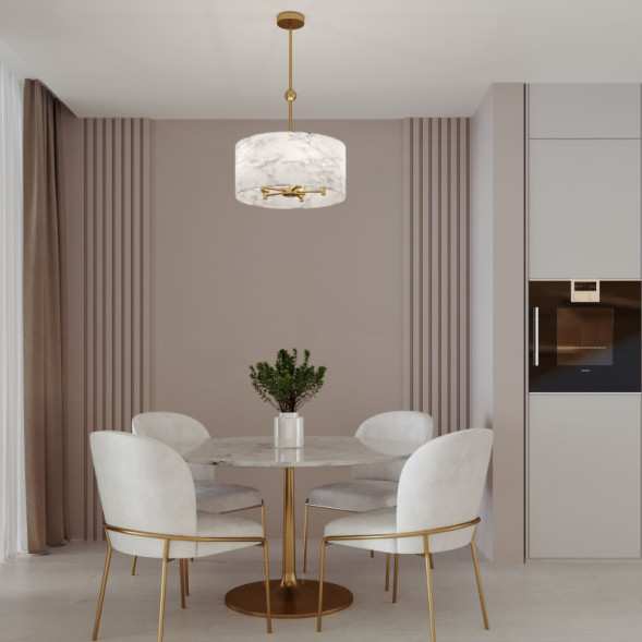 Люстра на штанге Eurosvet 60174/5 латунь Brume