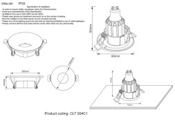Встраиваемый точечный светильник Crystal Lux CLT 004 CLT 004C1 BL