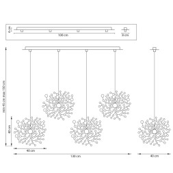 Подвесная люстра Lightstar EXTRA L4PL721134