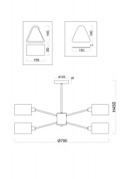 Люстра на штанге Freya Brianne FR5040PL-08CH