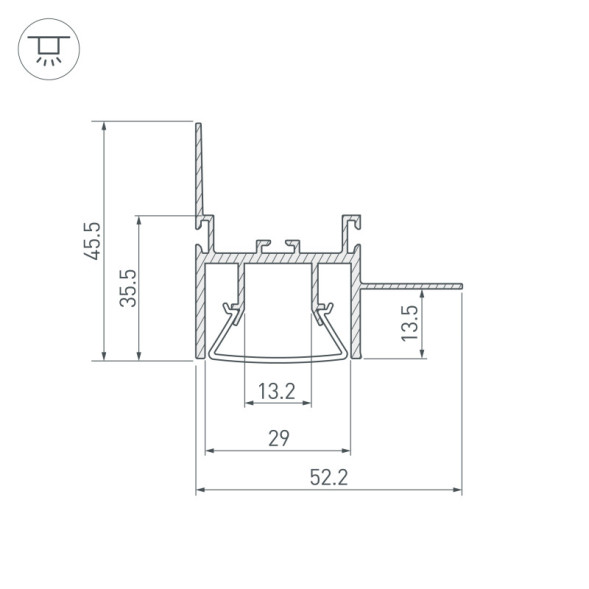 Профиль для светодиодной ленты Arlight FOLED 044857