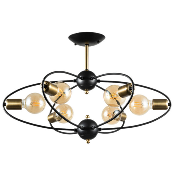 Люстра на штанге ARTE Lamp Glasgow A1963PL-6BK