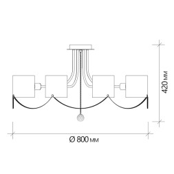 Потолочная люстра Escada INTENSE 683/8P