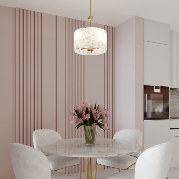 Люстра на штанге Eurosvet 60174/3 латунь Brume