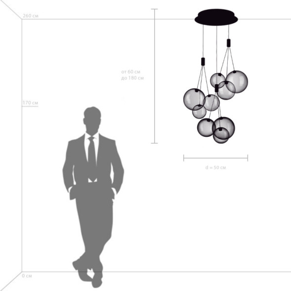 Каскадная люстра Lightstar Sferetta 801090