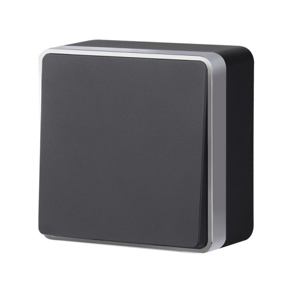 Выключатель Werkel Gallant W5012034 черный с серебром