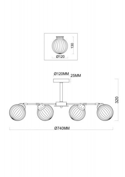 Люстра на штанге Freya DAISY FR5041PL-06BS