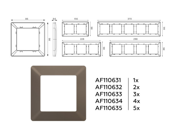 Рамка Ambrella Volt AF110635 ALFA Line