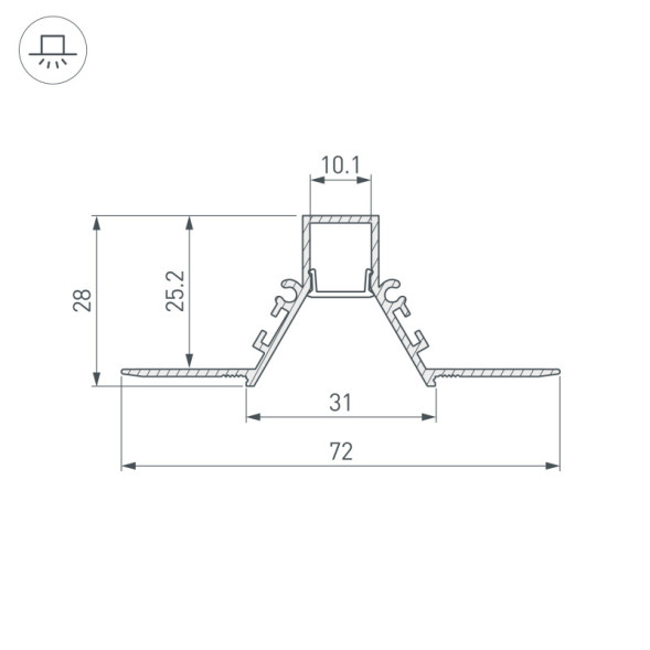 Профиль для ленты Arlight 053030 SL-COMFORT