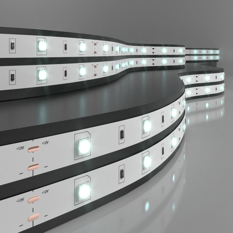 Лента Elektrostandard 5050/30 LED 7.2W IP20 [белая подложка] белый свет 0W 12V белый (холодный) IP20