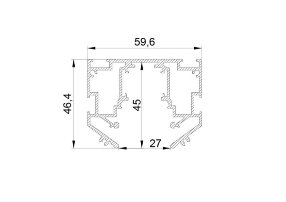 Профиль для шинопроводов Lightstar 509427L Uno